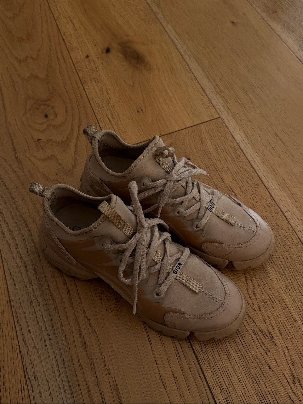 Dior Women's Low-Top Sneakers in Beige Taupe